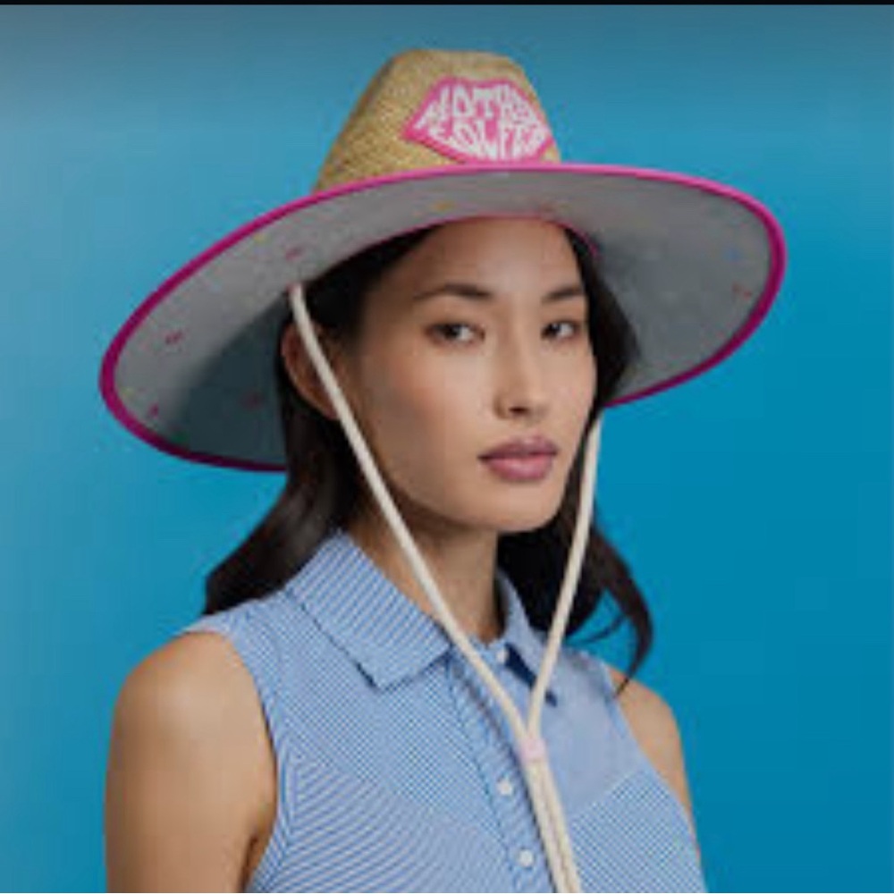 G/FORE Mother Golfer Straw Sun Hat Hot Pink OS